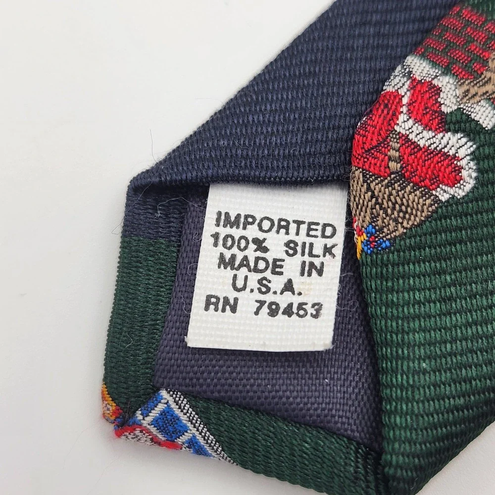 Woodward 100% Silk Christmas‎ Santa Claus Striped Mens Necktie Made in USA